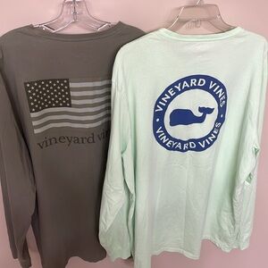 Vineyard Vines set/2 cotton tees l/s XXL